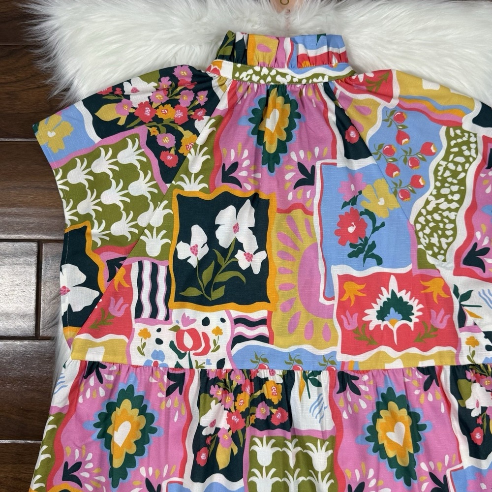 Crosby Mollie Burch Sz Large‎ Seedlings Whitley Ruffle Collar Button Front Dress - Picture 10 of 10